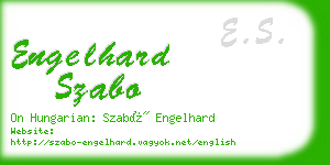 engelhard szabo business card